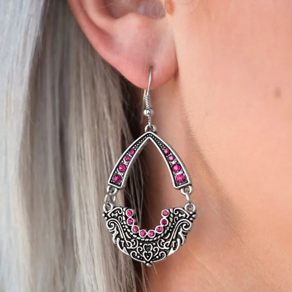 Royal Engagement - Pink Earrings - Royal Engagement - Pink Earrings - Vintage - Picture 3 of 4